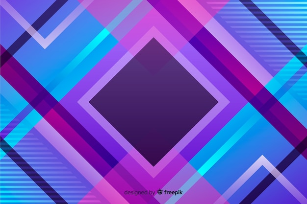 Gradiënt geoemtrische vormen achtergrond Gratis Vector