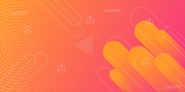 Gradient geometric shape background Premium Vector