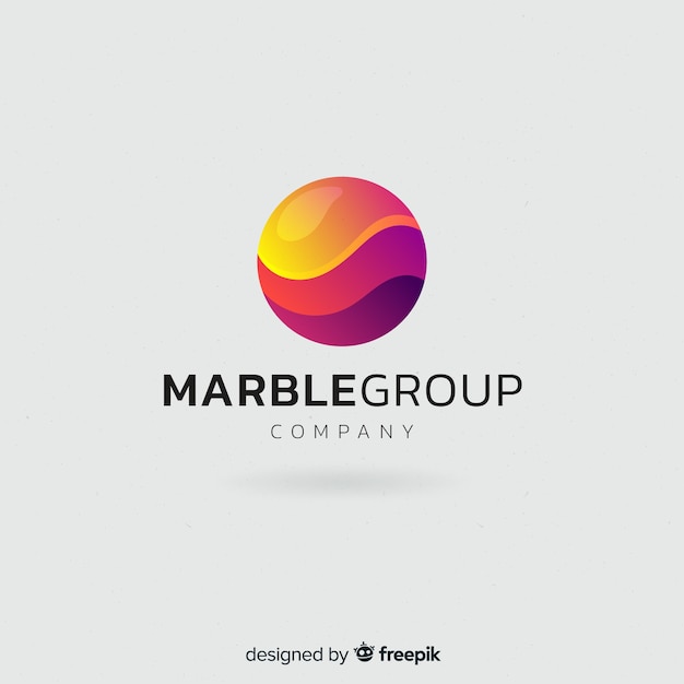 Gradiënt logo sjabloon met abstracte vorm Gratis Vector