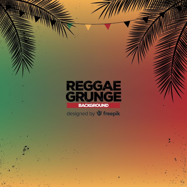 Gradient reggae achtergrond Gratis Vector
