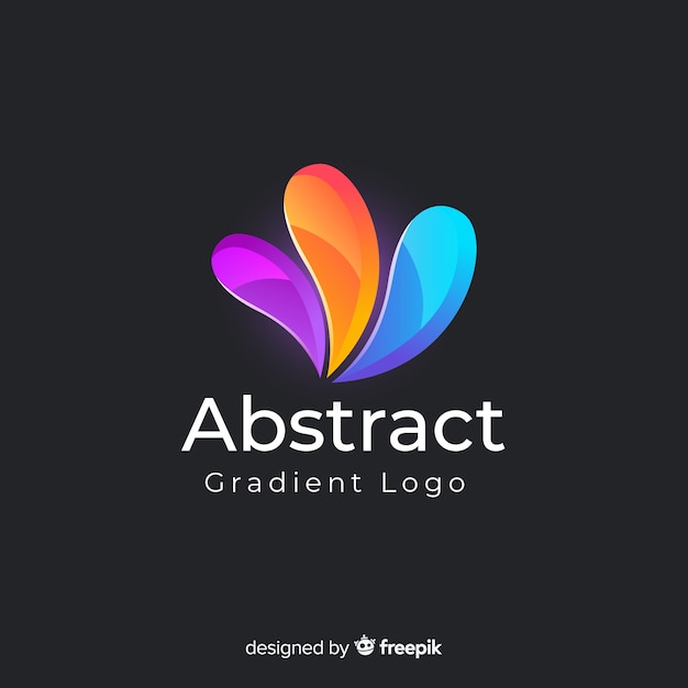 Gradiëntlogo met abstracte vorm Gratis Vector