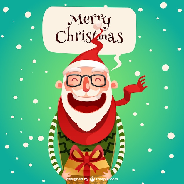 Grappige kerstkaart illustratie | Vector | Premium Download