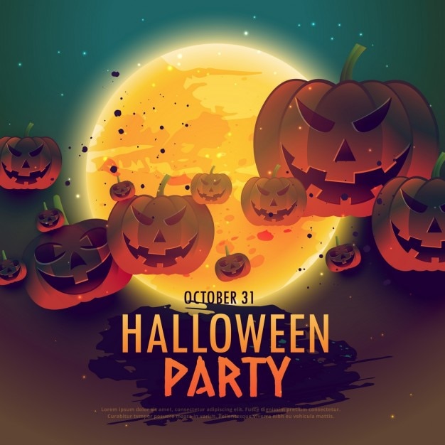 Griezelige halloween achtergrond viering | Gratis Vector