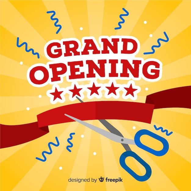 Groot openings vlak ontwerp als achtergrond Gratis Vector
