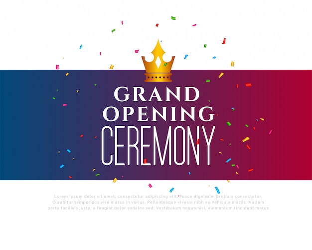 Grote openingsceremonie viering sjabloon Gratis Vector