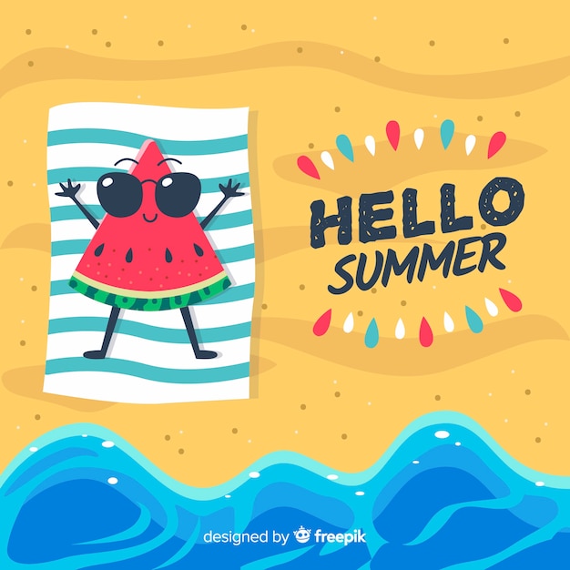 Hallo zomer Gratis Vector