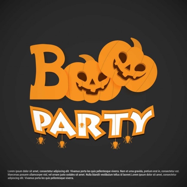 Download Halloween boo party | Gratis Vector