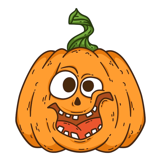Halloween lachende pompoen Premium Vector