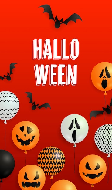 Download Halloween-letters, vleermuizen en pompoenballonnen ...