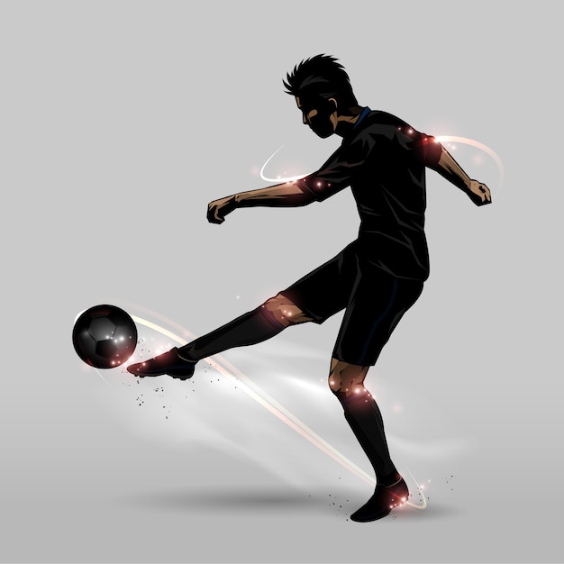 tweedehands Fascinerend bijzonder Halve volley van de voetballer | Premium Vector