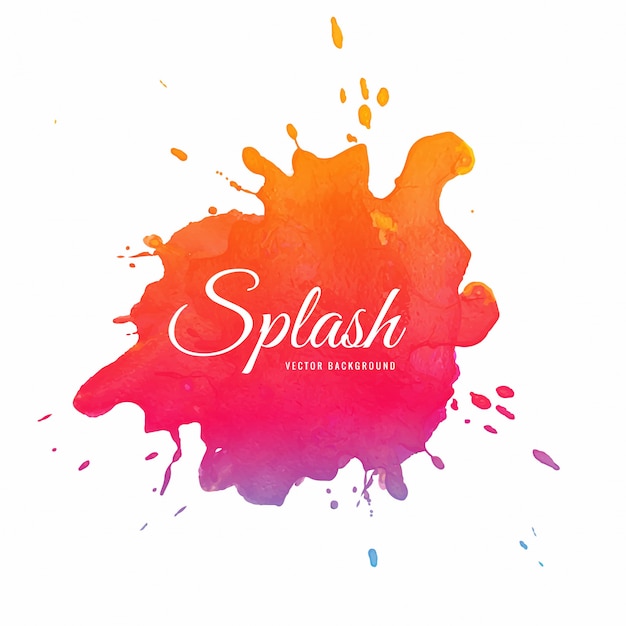 Hand getekend kleurrijke zachte aquarel splash vector Gratis Vector
