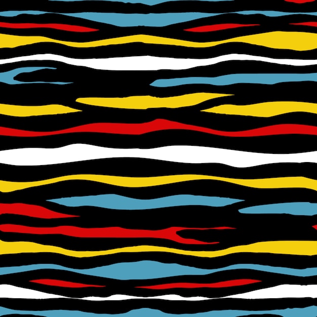 Hand getrokken abstract vector naadloos patroon. Premium Vector