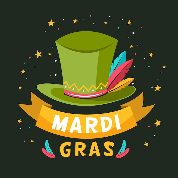 Hand getrokken mardi gras | Gratis Vector