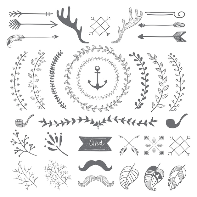 Hand getrokken reizen ontwerp Gratis Vector