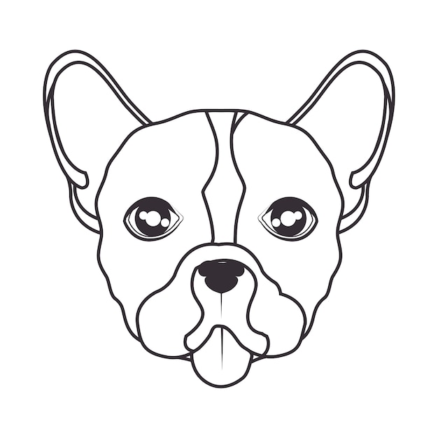 Goede Hand teken gezicht hond icoon | Premium Vector OX-02
