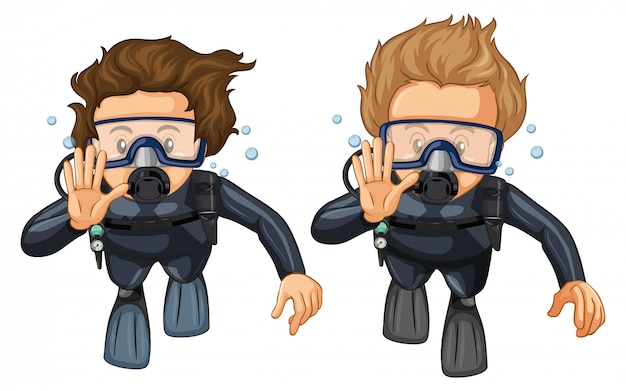 Handgebaar voor duiken Gratis Vector