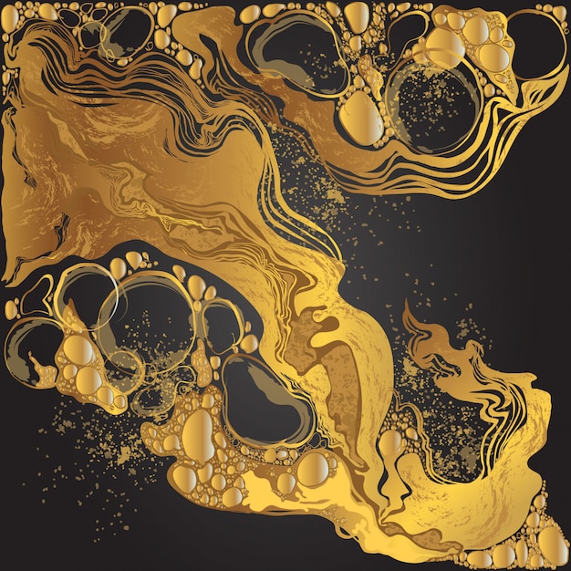 Handgetekende vector marmeren abstracte achtergrond Premium Vector