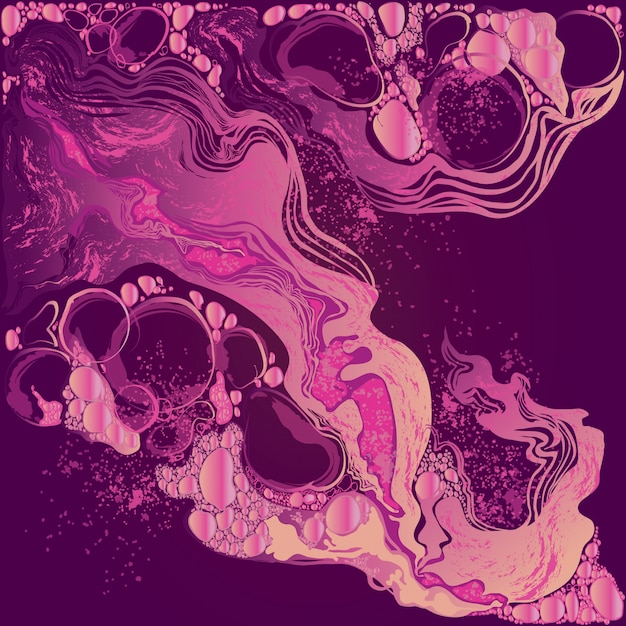 Handgetekende vector marmeren abstracte achtergrond Premium Vector