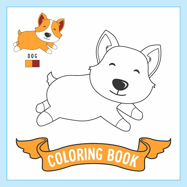Super Hond dieren kleurplaten boek | Premium Vector AB-67