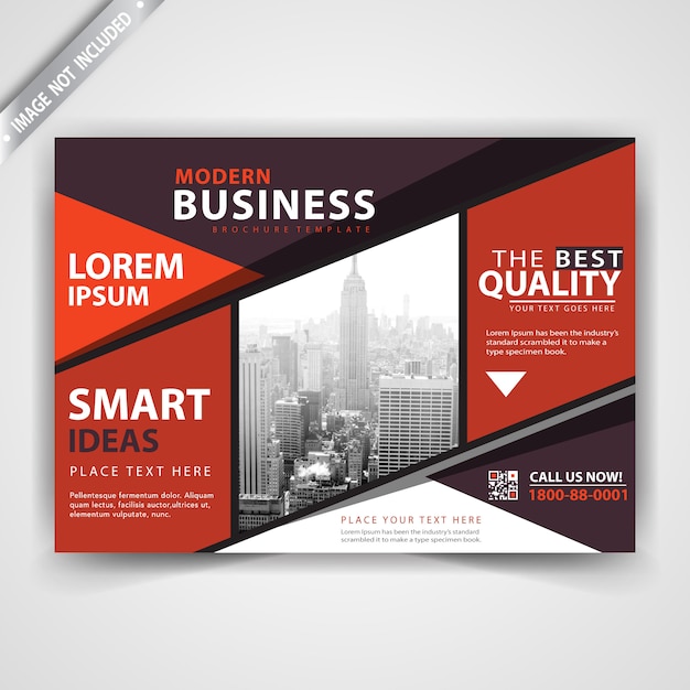 Horizontale folder commerciële vlieger Gratis Vector