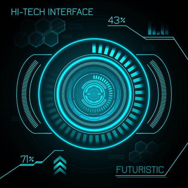 Hud futuristische achtergrond Gratis Vector