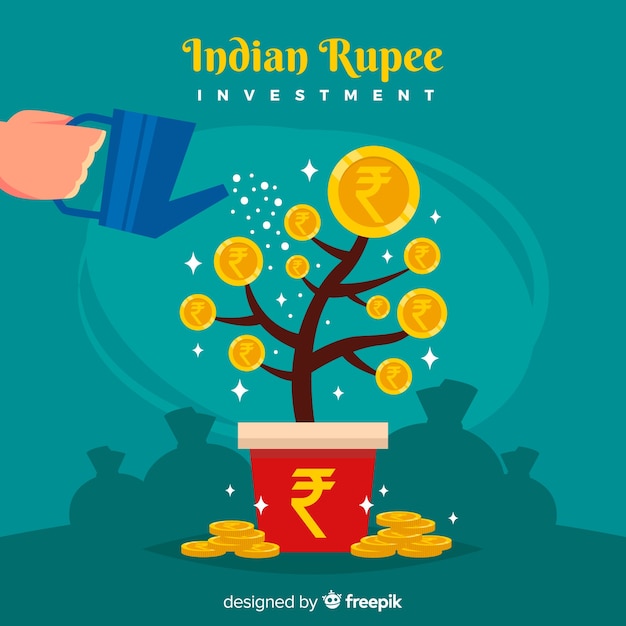 Indiase roepie investeringen concept | Gratis Vector