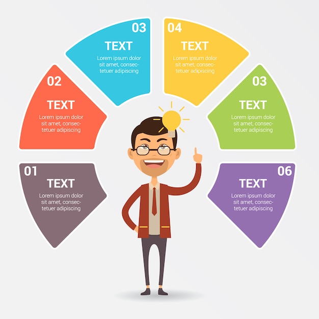 Infographic sjabloon ontwerp Gratis Vector