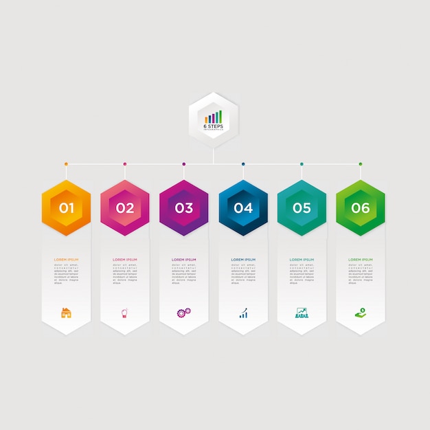Infographic vector grafische sjabloon downloaden modern Premium Vector