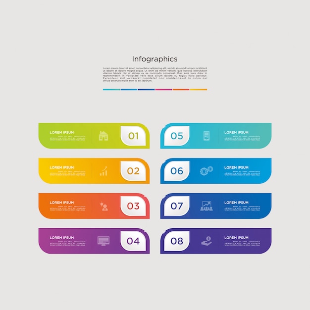Infographic vector grafische sjabloon downloaden modern Premium Vector