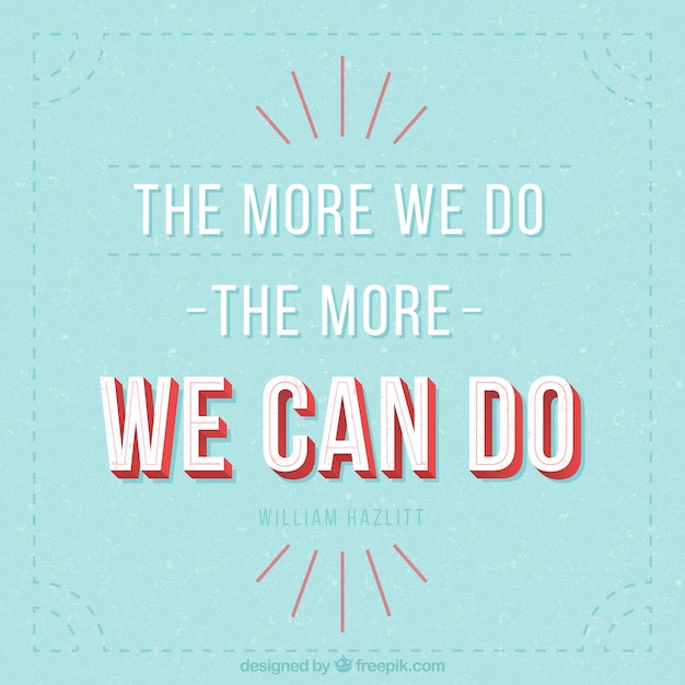 Inspirerend citaat &quot;we kunnen doen&quot; in vintage stijl