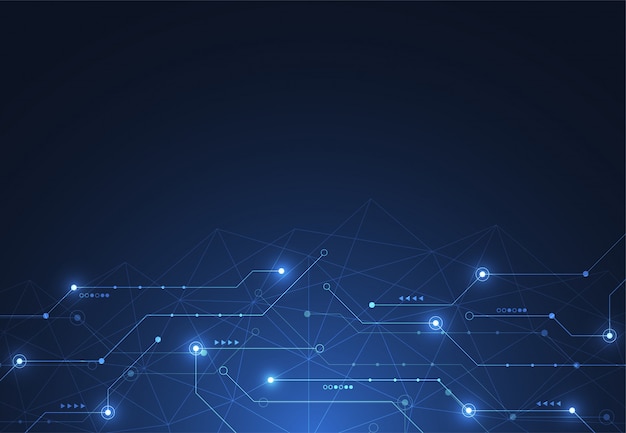 Internetverbinding, abstract gevoel voor wetenschap Premium Vector
