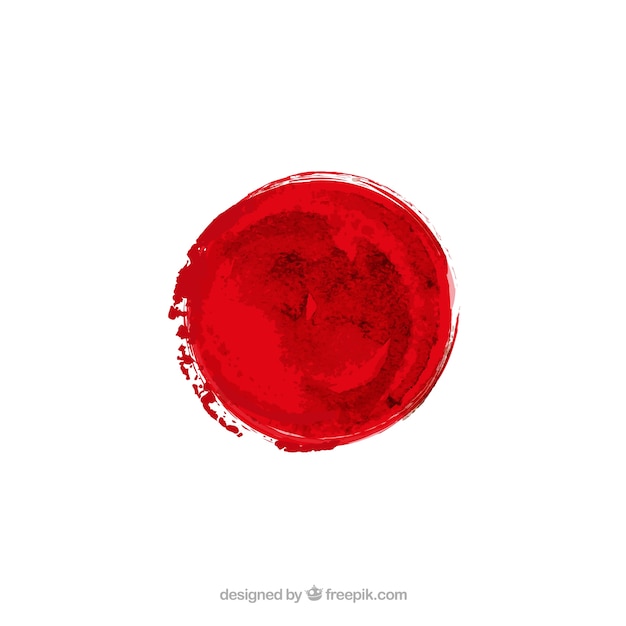 Japanse vlag in aquarel stijl Gratis Vector