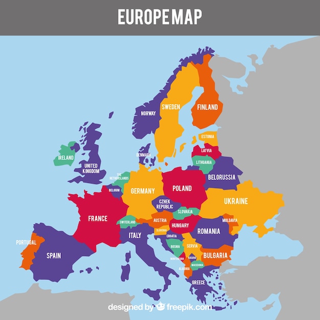 europa landen van | Gratis Vector