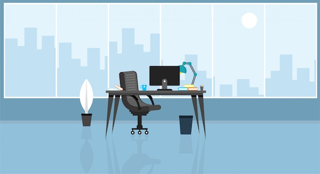 Kantoor leren en onderwijzen om te werken met behulp van een design programma vector illustratie Premium Vector