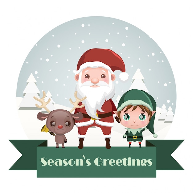 Kerst achtergrond ontwerp | Premium Vector