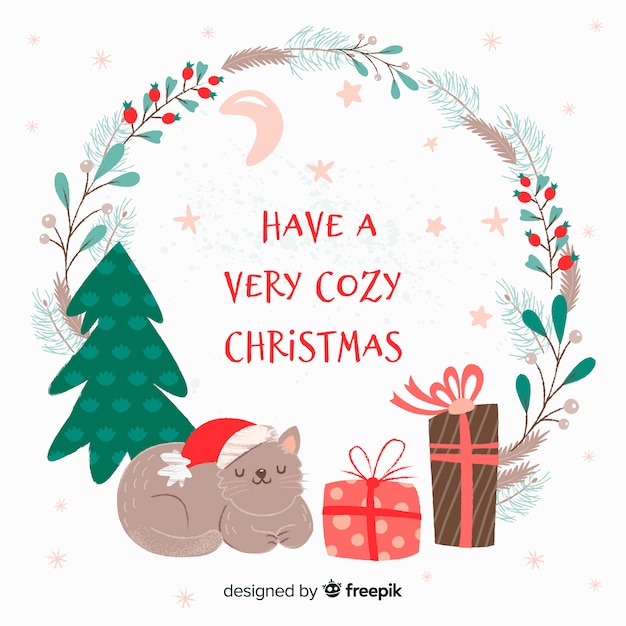 Kerst achtergrond | Premium Vector