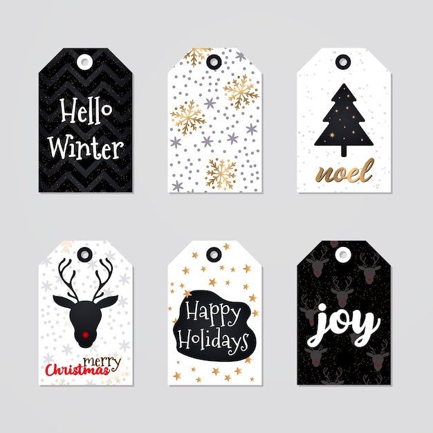 Kerst patroon, happy winter holiday tegel achtergrond Premium Vector