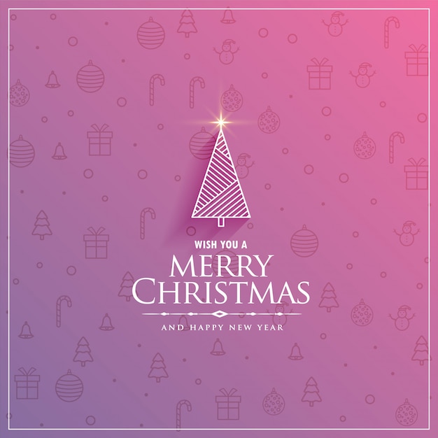 Kerstboom elegant ontwerp Gratis Vector