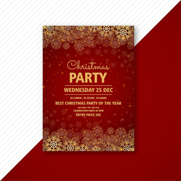 Kerstfeest folder sjabloon kaart brochure Gratis Vector