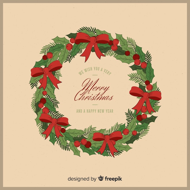 Kerstmis &amp; nieuwjaar achtergrond | Gratis Vector