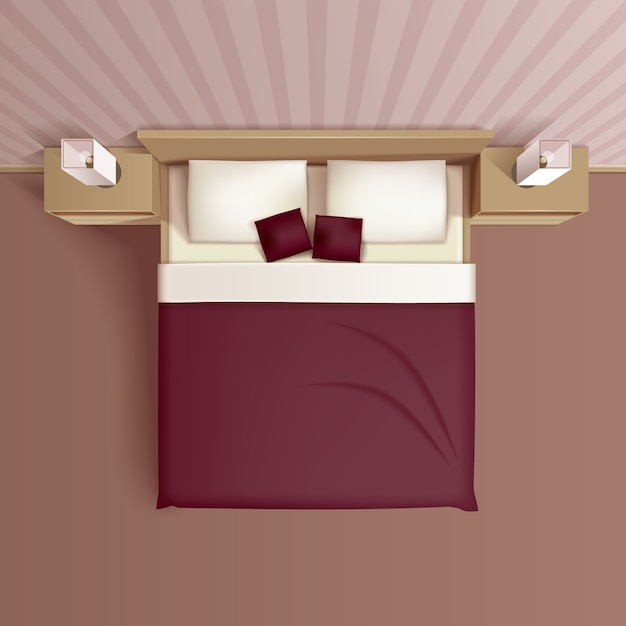 Klassiek familie slaapkamer interieur Gratis Vector