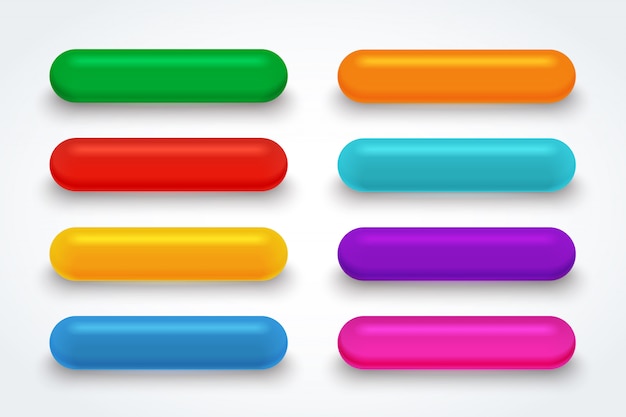 Kleur glas downloadknop. Premium Vector