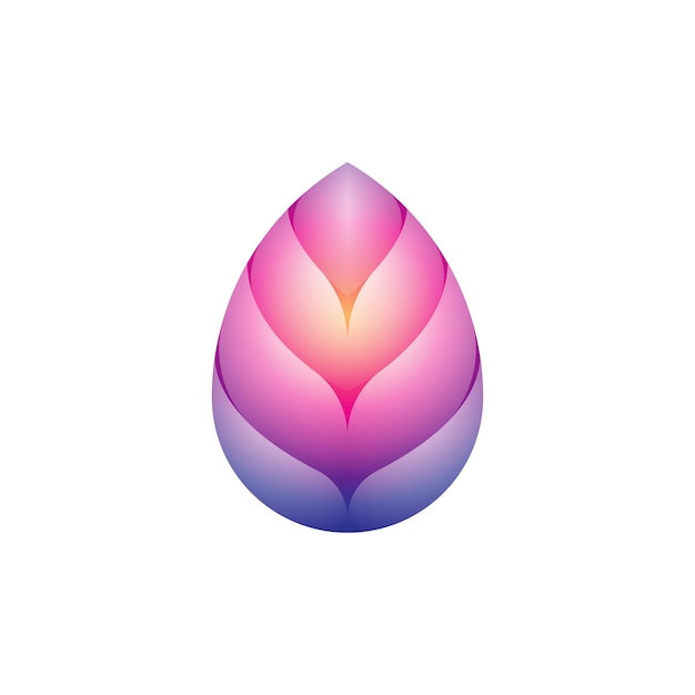 Kleurrijk modern lotus yoga-logo Premium Vector