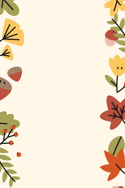 Kleurrijke herfstbladeren frame Gratis Vector