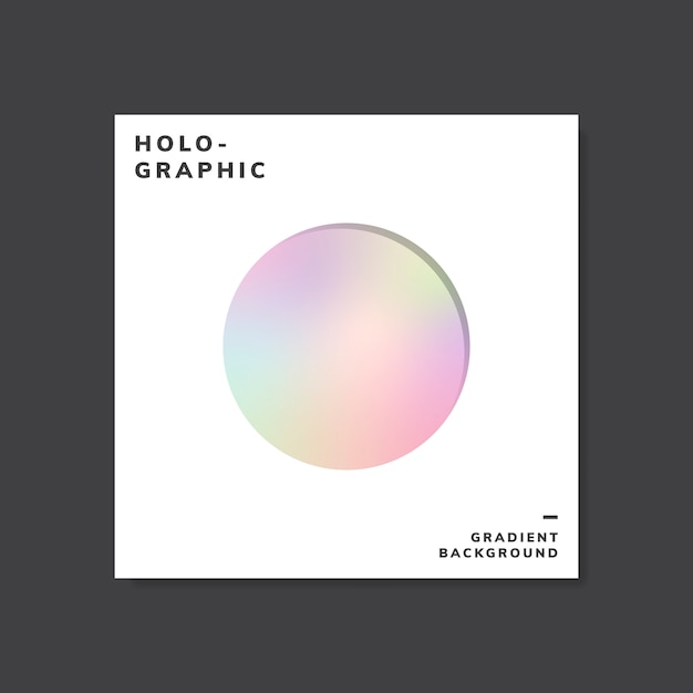 Kleurrijke holografische gradiënt achtergrondontwerpsteekproef Gratis Vector
