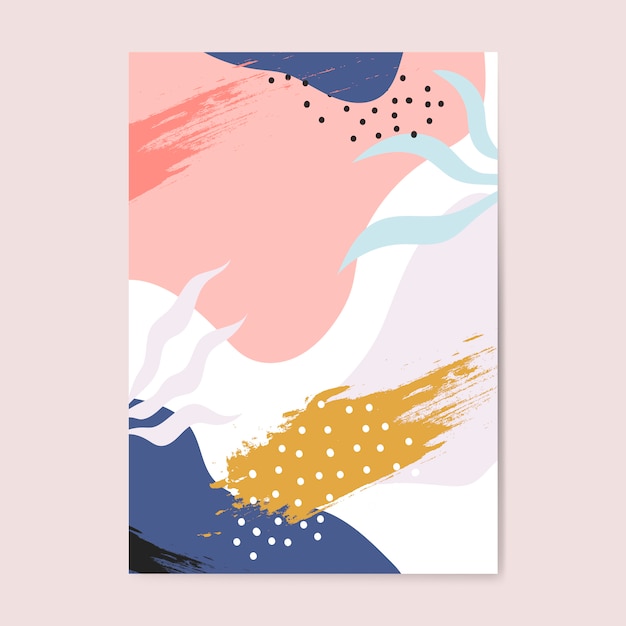 Kleurrijke memphis stijl poster vector Gratis Vector