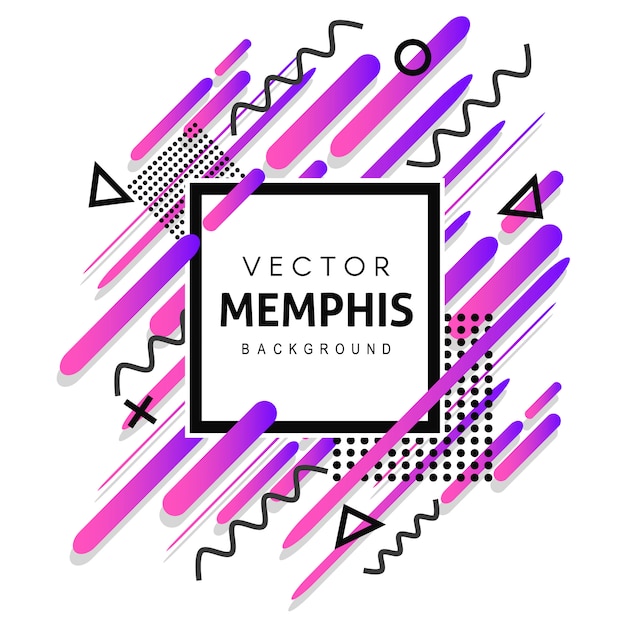 Kleurrijke memphis vector achtergrond Gratis Vector