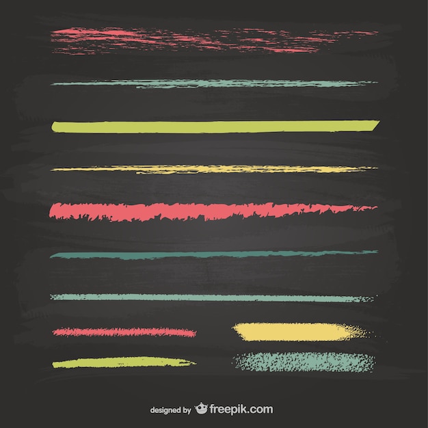 Krijt lijnen textuur vector graphics Gratis Vector
