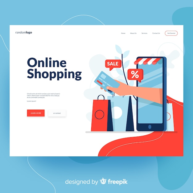 Landingspagina Gratis Vector
