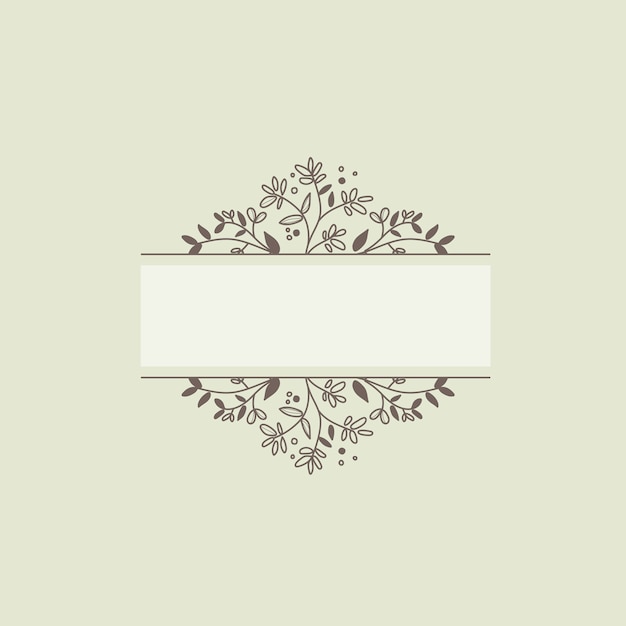 Lege botanische frame element vector Gratis Vector